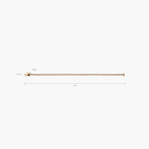 Bransoletka tenisowa Luminy 3,2mm: złoto, białe szafiry